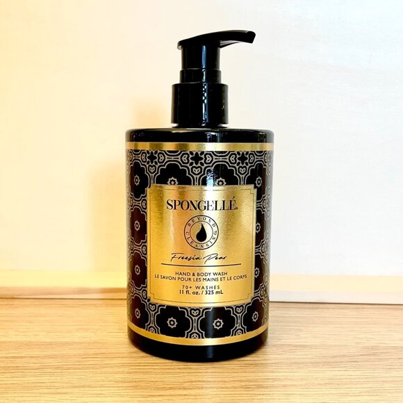 Spongelle Freesia Pear Hand and Body Wash Full Size 11 Fl Oz Pump Dispenser - Picture 2 of 7